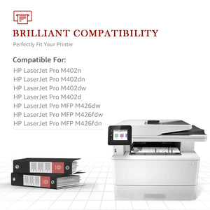 Compatible HP 26A CF226A Black Toner Cartridge - 2 Pack