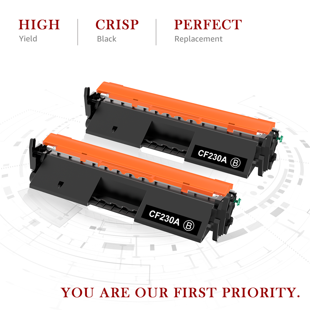 Compatible HP 30A CF230A Toner Cartridge -2 Pack