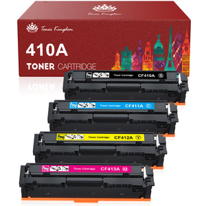 Compatible HP 410A CF410A Toner Cartridge (1 Black 1 Cyan 1 Magenta 1 Yellow) -4 Pack