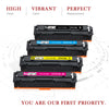 Compatible HP 410A CF410A Toner Cartridge (1 Black 1 Cyan 1 Magenta 1 Yellow) -4 Pack