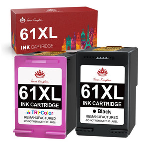 Compatible HP 61XL Inkjet Cartridge (1 Black 1 Color) - 2 Pack