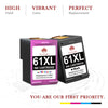 Compatible HP 61XL Inkjet Cartridge (1 Black 1 Color) - 2 Pack