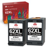 Compatible HP 62 62XL Black ink Cartridge -2 Pack