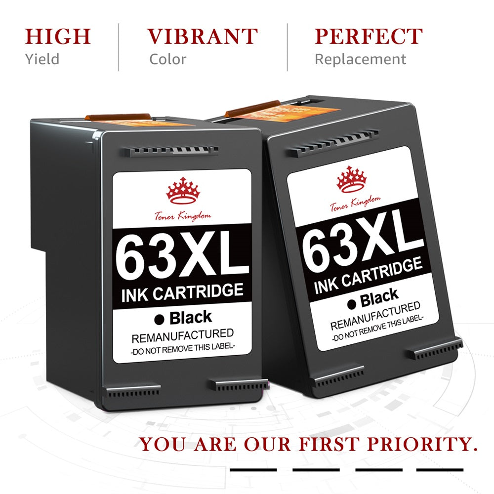 Compatible with HP Ink Cartridge 63XL 63 XL Envy 4520 4516 Officejet 4650  3830
