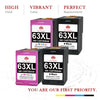 Compatible HP 63 63XL ink Cartridge (2 Black 2 Color) -4 Pack