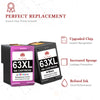 HP 63XL Remanufactured Replacement Ink Cartridges 2 pack (1 Black and 1 Tri-Color)