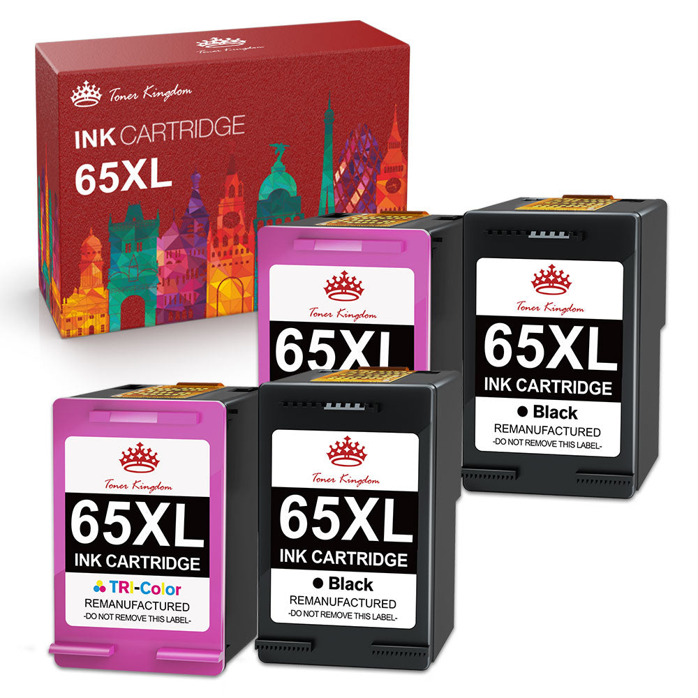 Compatible HP 65 65XL ink Cartridge (2 Black 2 Color) -4 Pack