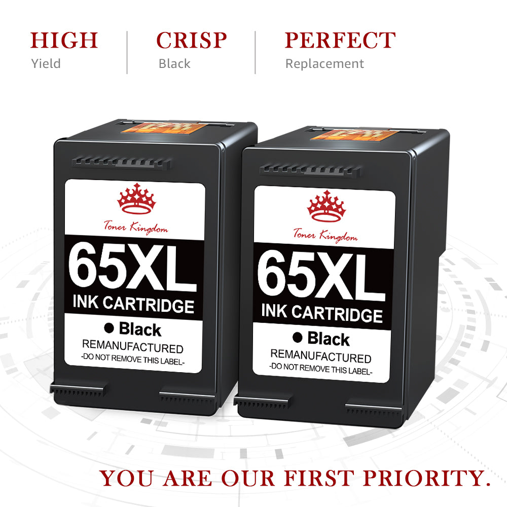 Compatible HP 65 65XL ink Cartridge (Black) -2 Pack