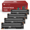 Compatible HP 83A CF283A Black Toner Cartridge - 4 Pack