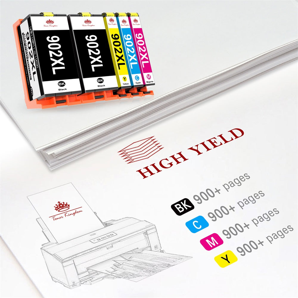 Compatible HP 902XL ink Cartridge -5 Pack