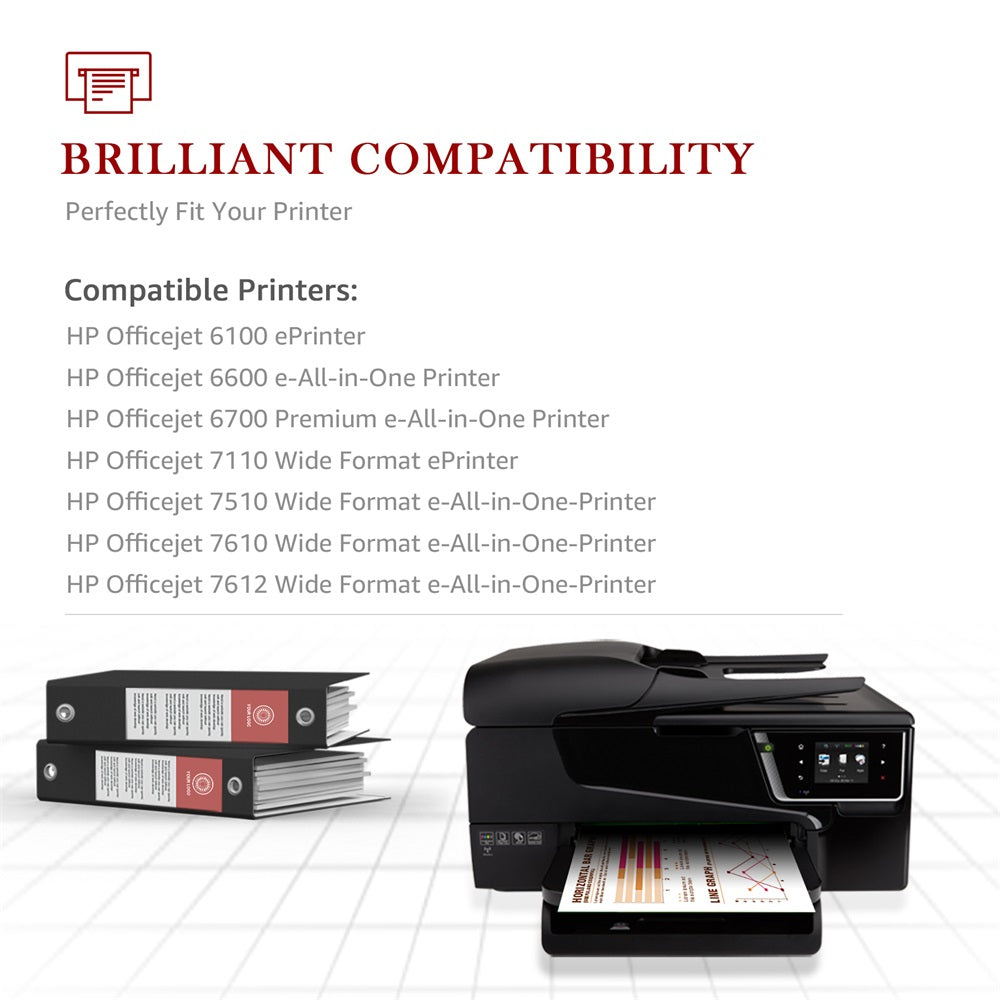 Compatible HP 932XL 933XL Inkjet Cartridge - 4 Pack