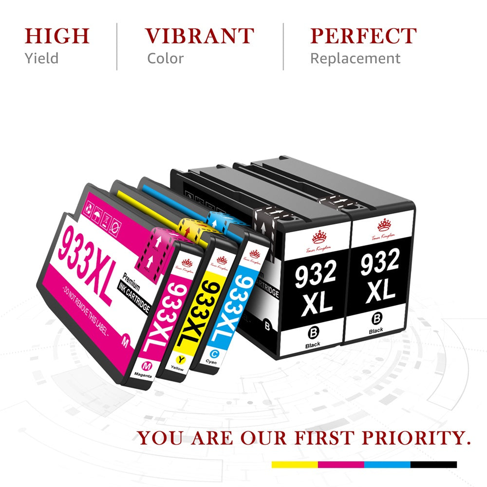 Compatible HP 932XL 933XL Ink Cartridge - 5 Pack