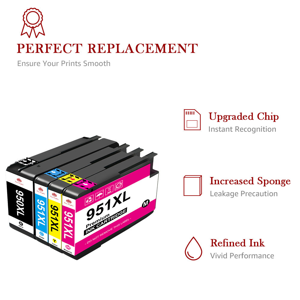 Cheap Compatible HP 950XL 951XL CMYK 4 Color Ink Cartridges by