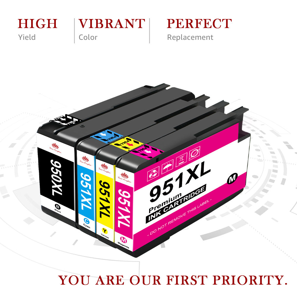 HP 950XL 951XL Combo Pack Ink Cartridges (Black Cyan Magenta Yellow) 4