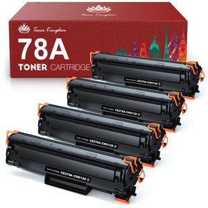 Compatible HP CE278A 78A Black Toner Cartridge - 4 Pack