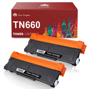 Compatible Brother TN630 TN-660 Toner Cartridge -2 Pack