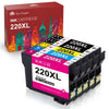 Epson 220XL T220XL Remanufactured Ink Cartridges - 5 Pack