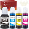 Epson 502 T502 Compatible Ink Bottle - 4 Pack