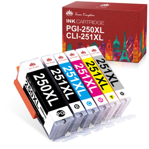 Compatible Canon PGI-250XL CLI-251XL Ink Cartridge -6 Pack