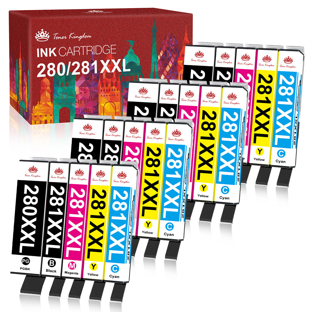 Compatible Canon PGI 280 XXL CLI 281 XXL Ink Cartridge -20 Pack