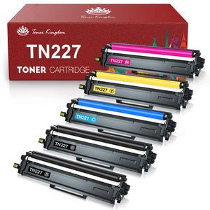 Compatible Brother TN227 TN223 High Yield Toner Cartridges - 5 Pack