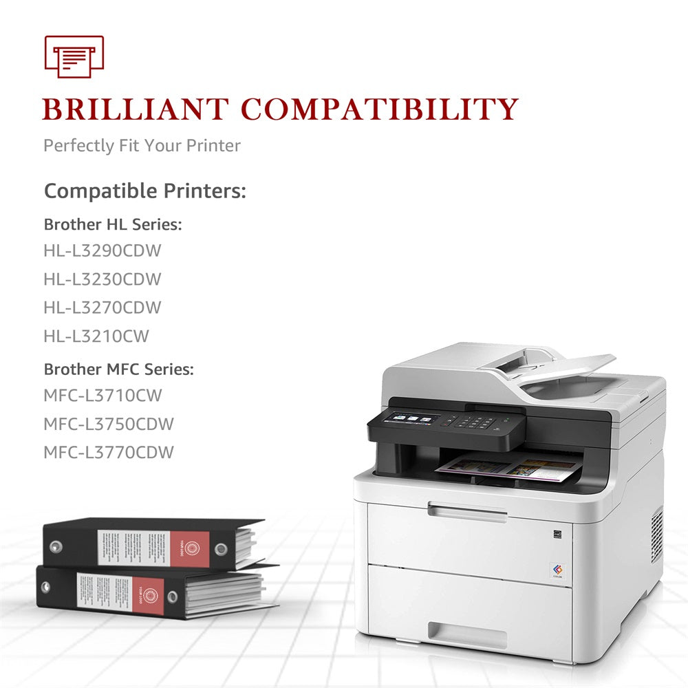 Inkalfa Compatible TN227 TN-227 Toner: Cartridge Replacement for Brother  TN227 TN223 TN227BK MFC-L3770CDW MFC-L3750CDW HL-L3290CDW HL-L3270CDW  HL-L3230CDW Printer (TN-227BK/C/M/Y High Yield 4 Pack) 