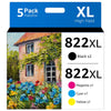 822XL T822XL 822 XL Ink Cartridge Replacement for Epson(2 Black, 1 Cyan, 1 Magenta, 1 Yellow)