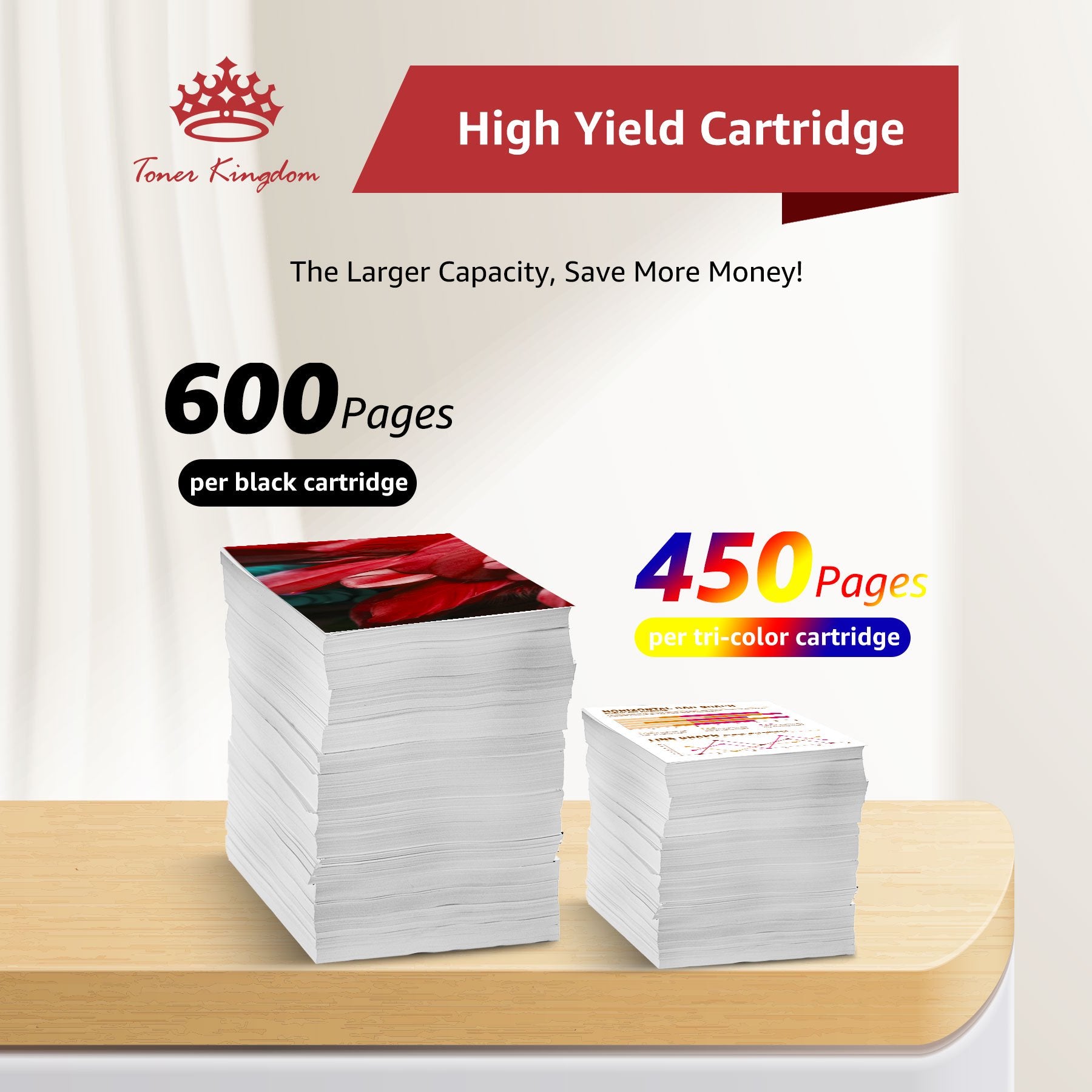 High Yield 60XL Ink Replacement for HP 60 Ink Cartridges Black and Color - 2 Pack