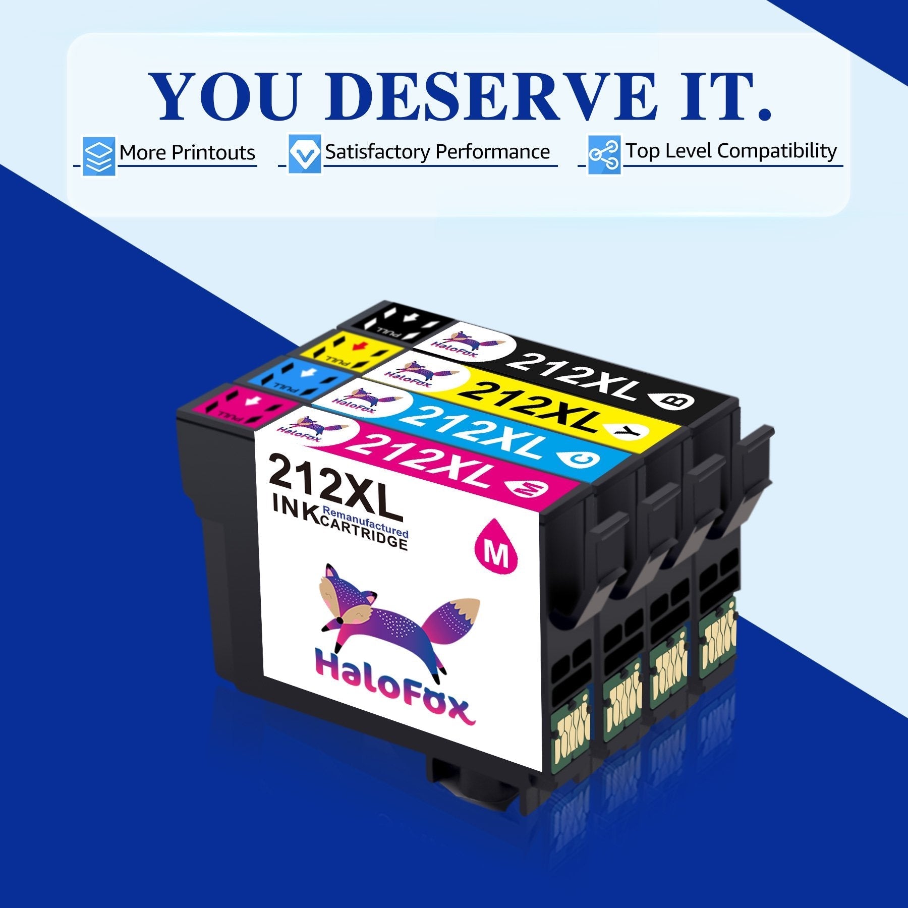 212XL 212XL Ink Cartridges Replacement for Epson (Black, Cyan, Magenta, Yellow, 4 Pack)