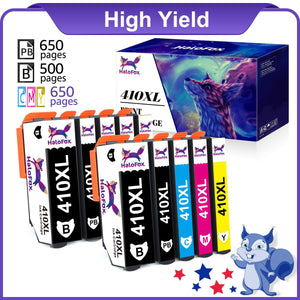 410XL Ink Cartridges Replacement for Epson Expression( 10 Pack)